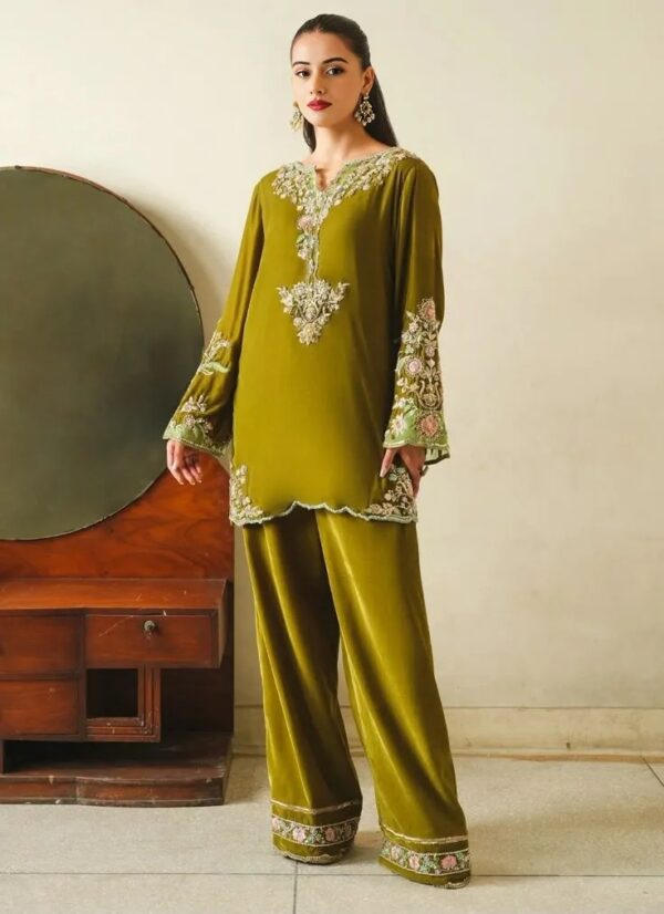 Melti Embroidered Velvet Suit