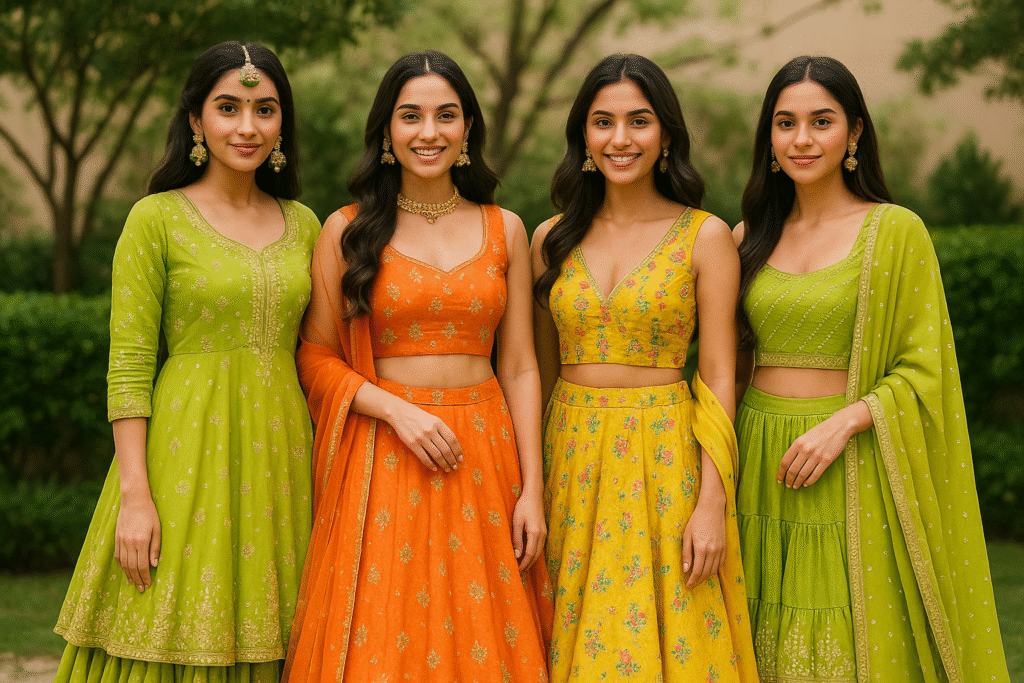 mehendi outfits